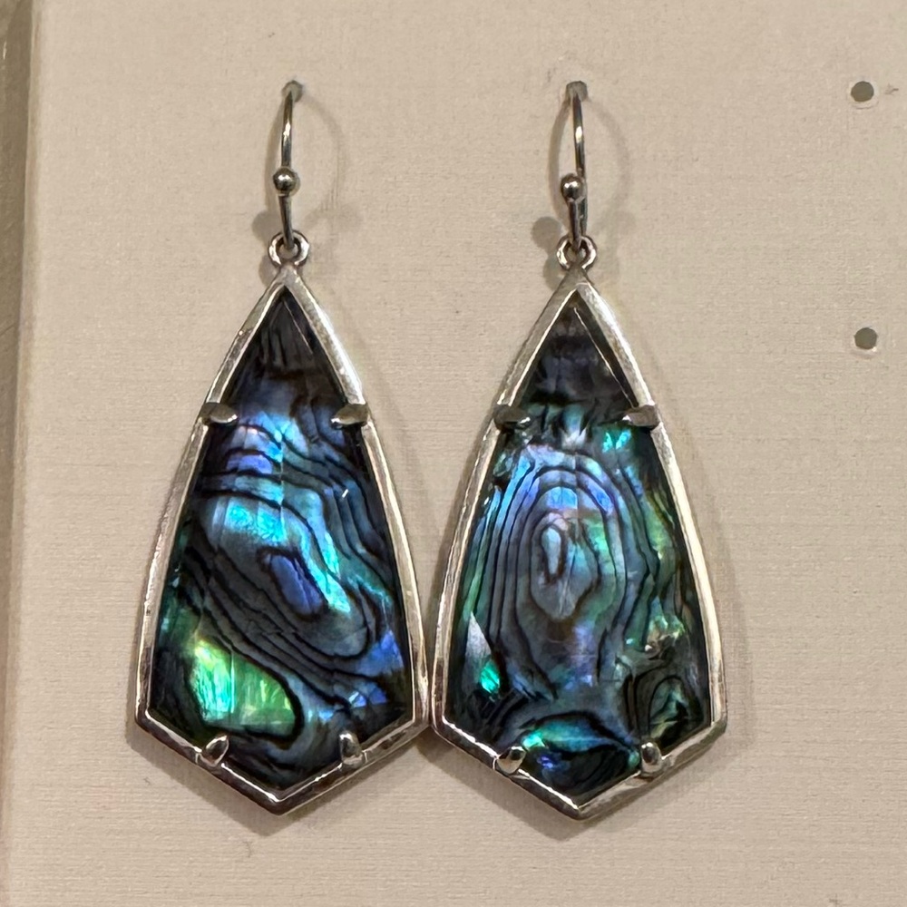 Kendra Scott Clara Earrings in Abalone / Silver